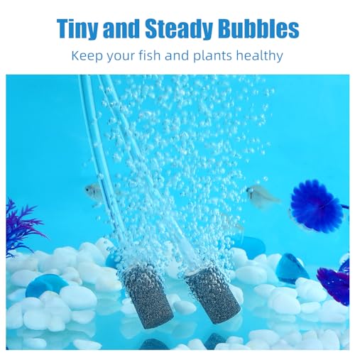 AQUANEAT Aquarium Air Stones 1 inch 12 Pack, Bubble Stone, Aerator Bubble Diffuser, Air Pump Accessories for Aquariums, Fish Tanks, and Hydroponics - size: 1 inch