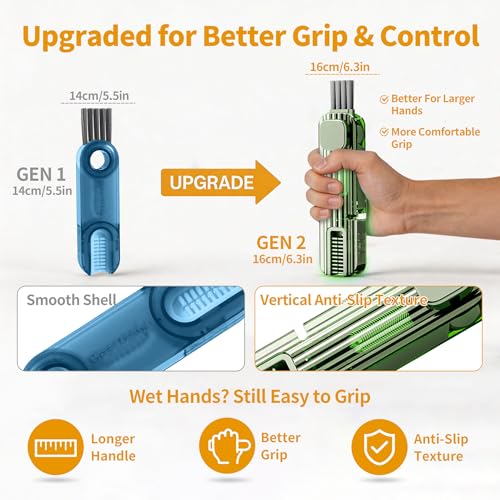 VIDONIO 4 in 1 Cup Lid Gap Cleaning Brush, Multifunctional Insulation Bottle Cleaning Tools, Mutipurpose Tiny Silicone Cup Holder Cleaner, Home Kitchen Cleaning Tools - style: 1Pc White