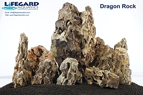 Lifegard Dragon Ohko Aquarium Rock Small and Medium Size Stone 40 Lbs Case Qty, Brown