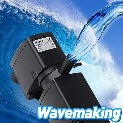 TARARIUM Fish Tank Filter Small Pond Filter for 100-200 Gal. Tank Crystal 420GPH Biochemical Filtration Powerful Submersible Water Pump Large Aquarium Accessories Air Supply - size: JP-025F(420GPH)for 100-200 Gallon Tank