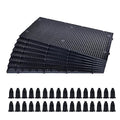 ALEGI Plastic Grid Divider Tray Egg Crate Louvre Aquarium Fish Tank Bottom Isolation with Bracket (8pcs Black) - size: 8pcs Black