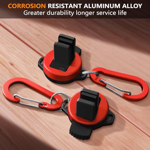 Fishing Rod Clip（Extra-Strength Version）, Wearable Fish Rod Holder， Fly Fishing Pole Holder Pole Clips Fly Fish Accessories - color: red