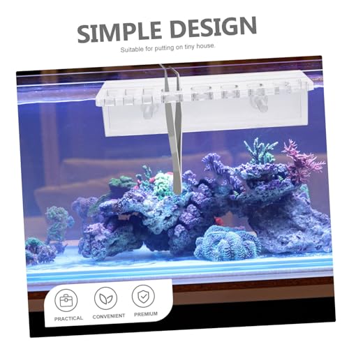 Toddmomy Fish Tank Tool Holder Storage Rack Organizer for Aquarium Maintenance Water Plant Scissors and Cleaning Tools Wall-mounted Design for Easy Access