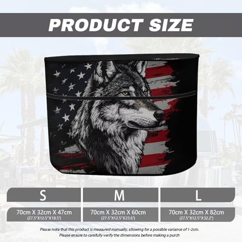 American Wolf Double 20lb RV Propane Tank Cover Travel Trailer Polyester Waterproof Cover with Zipper RV Parts RV Accessories - color: American Wolf, size: S(20LB)