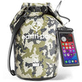 Earth Pak Waterproof Dry Bag - Roll Top Waterproof Backpack Sack Keeps Gear Dry for Kayak with Waterproof Phone Case - color: Camo, size: 20L