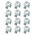 12pcs Stainless Steel Gas Line Clamp, 14-16mm, Silver, Industrial Hose Clamp - size: 14-16mm