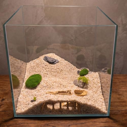 Roman Column Aquarium Cave, 3D Print Fish Hideout for Aquarium Fish Tank Decor, for Viewing Shrimp, Betta Fish, Corydora, Catfish, Pleco (Black, M) - color: Black, size: Medium