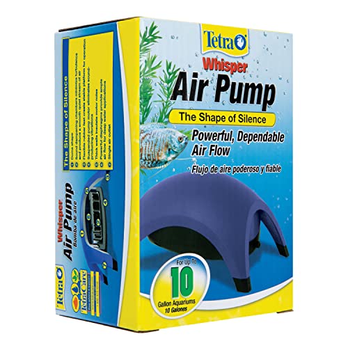 Tetra Whisper Easy to Use Air Pump for Aquariums (Non-UL) (Pack of 2) - size: up to 10-gallons (Pack of 2)