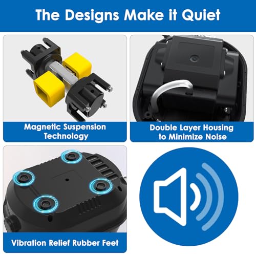 AquaMiracle All-in-One Koi Pond Aerator for Outdoor Ponds, Pond Air Pump with Airline Tubing, Air Stones, Check Valves & Air Filter Pad