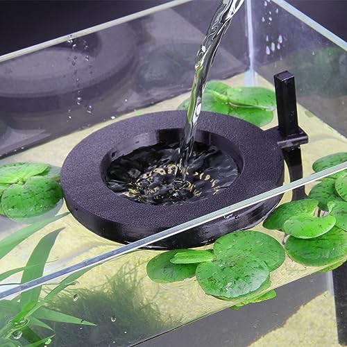 lopeztek Water Flow Controller for Betta Fish Tank, Water Change Pouring Diffuser for Aquarium, Efficiency Water Filling Accessories (Black)