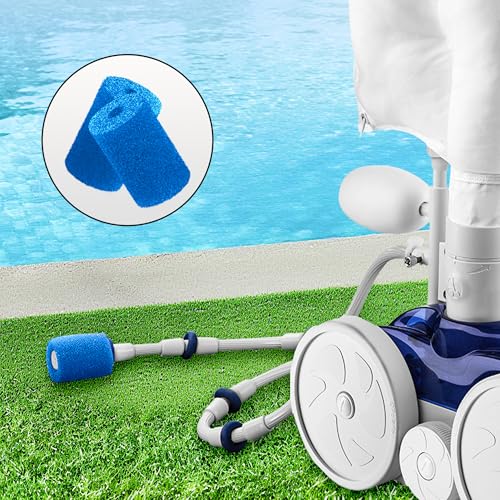 for Polaris Pool Cleaner Parts, 6 Pack Sweep Hose Tail Scrubbers Replacement for Sweep Pool Cleaner Fits Polaris 180 280 360 380 480 3900(Blue) - color: Blue-6 Pack