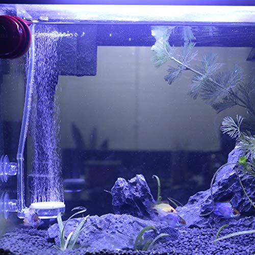 Upettools 1.4inch Aquarium Air Stone Fish Tank Nano Bubble Stone Kit with Control Valve Quiet Super-High Dissolved Oxygen Diffuser Makes Super Tiny Bubbles for Betta Fish & Small Tank