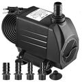 GROWNEER 1100GPH Submersible Pump 90W Fountain Water Pump 4100L/H, with 13ft High Lift, 4 Nozzles for Aquarium, Fish Tank, Pond, Hydroponics, Statuary, Garden, Black(1100GPH) - size: 1100GPH