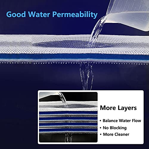 Aquarium Filter Media, Newly Premium 8-Layer Filter Pads for Aquarium, Fish Tank Sponge Pad Foam Filter Accessories for Pond (15.7"x11.8"”x0.6“，1pack) - size: 15.7"x11.8"x0.6“,1pack