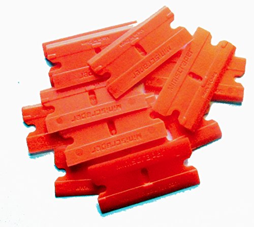 Plastic Razor Scraper Blades Double Edged - Value Pack 4 100 Packs - size: 4 Pack