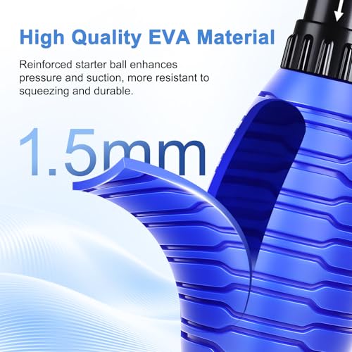 fishkeeper Siphon Ball Pump Head Replacement – Compatible with FK018 and Most Manual Aquarium Gravel Cleaners, 80GPH High Pressure Quick Start Vacuum Pump for Easy Water Change (Small) - size: Siphon Ball(Small)