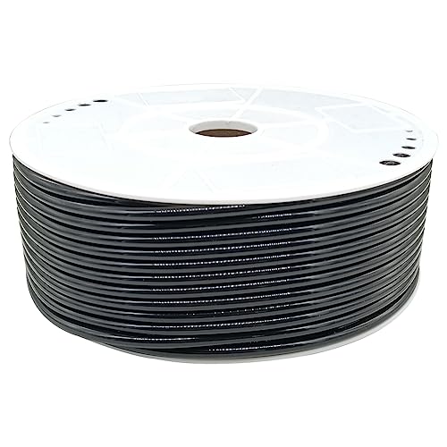 Pneumatic 6mm x 4mm Tubing 530Ft PU Air Tube Hose Pipe for Air Line or Water Transfer (Black) - color: Black, size: 6mm*4mm