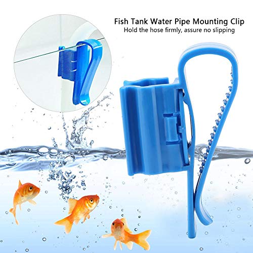 2Pcs Hose Holder Plastic Fish Water Pipe Clamp Adjustable Aquarium Filtration Bucket Mounting Clip, Fit fir 8mm to 16mm Hoses
