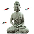 livelyfish Fish Tank Buddha Statue Japanese Aquarium Decorations Meditation Sandstone Buddha Statue Ornaments Betta Pet Fish Tank Asian Decorations,C - size: C