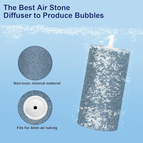Simple Deluxe 602 GPH Air Pump 18W 38L/min 6 Adjustable Air Flow Outlets with 25 Feet Airline Tubing for Aquarium, Pond, Hydroponics Systems, Silver - size: 10 Pack-New