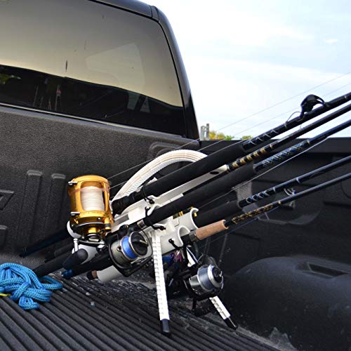 Rod-Runner Fishing Rod Carrier | Pro 5 Portable Rod Rack - color: White