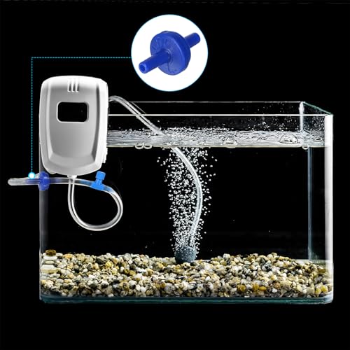 M METERXITY 10-Pack Aquarium Air Check Valve, Plastic One Way Non-Return Valves Air Valve Air Tubing Accessories Air Pump Accessories for 3/16" Airline Tubing Fish Tank [Blue]