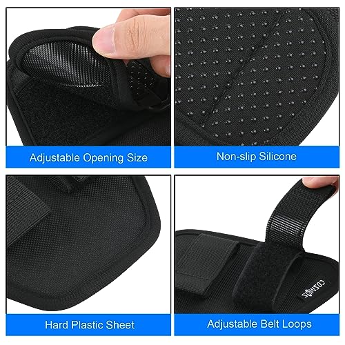 Cosmos Fishing Net Holster - Adjustable Belt-Mounted Fish Landing Net Holder for Fishing Gear & Racket, Hands Free Waist Holder for Dip Netting Accessory