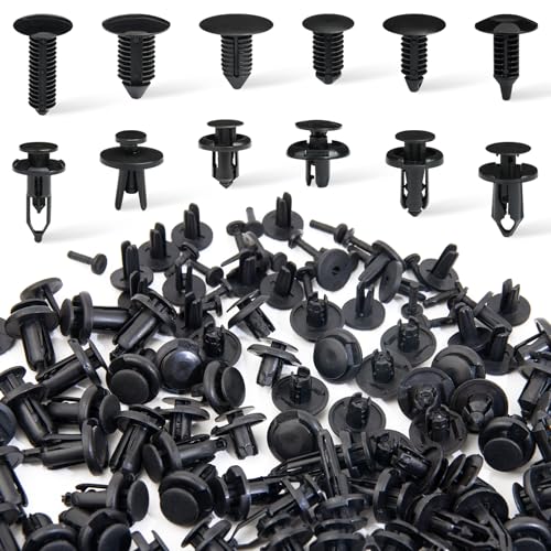 240 Pcs Car Bumper Retainer Clips Plastic Rivets Fasteners Push Retainer Kit - 12 Most Popular Sizes Auto Push Pin Rivets Set -Door Trim Panel Fender Clips for GM Ford Toyota Honda Chrysler - size: 240 Pcs