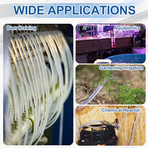uxcell 4mm ID x 6mm OD Silicone Tubing, 9.8ft High Temp Silicone Air Tube Drip Irrigation Hose Pipe for Home Brewing Wine Beer Line and Aquaponics, Blue