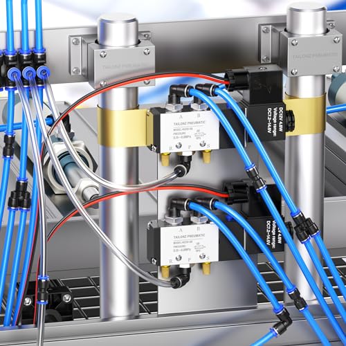 TAILONZ PNEUMATIC 30 pcs Straight Push Connectors Plastic Quick Release Connectors Air Line Fittings for 1/4 5/16 3/8 Tube (2 Way) - size: 1/4''OD/5/16''OD/3/8''OD, style: 30PCS