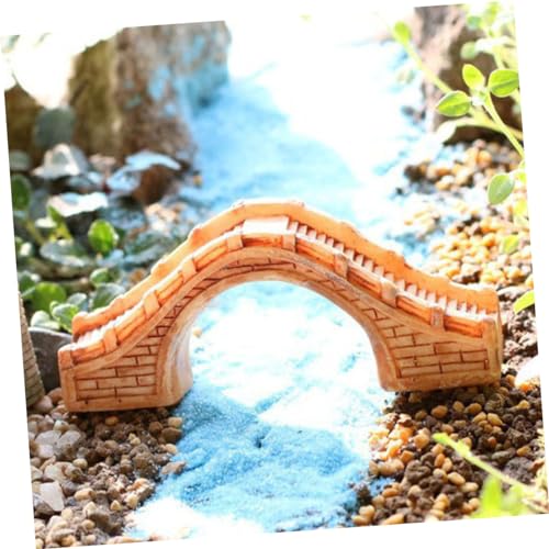 2pcs Resin Arch Bridge Ornaments for Bonsai and Landscape Decor Miniature Japanese Bridge for Aquarium and Garden