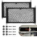 RED WOLF 2 Pcs Small Cargo Net Pocket Elastic Mesh Netting Car Mesh Pouch for Trunk RV Boats Home Cargo Storage with Screws and Hooks (17.7'' x 9.8'') - size: 17.7'' x 9.8''