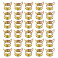 PATIKIL Spring Band Hose Pipe Clamps for 17-19.5 mm OD Hose, 30 Pack Silicone Vacuum Constant Tension Band Clips for Fuel Line Silicone Air Hose Tube Water Pipe, Gold - size: 17-19.5 mm