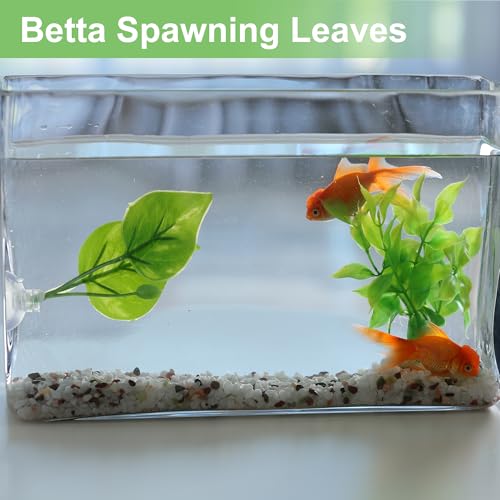 Betta Fish Leaf, Natural Habitat Simulation for Betta Spawnings Grounds, Betta Spawnings Leaves, Resting Bed, Large Small Leaves, Yellow Green