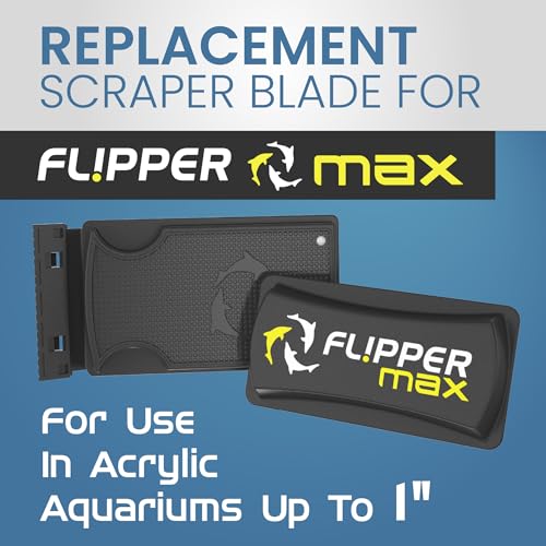 Flipper MAX Magnetic Aquarium Fish Tank Cleaner ABS Replacement Blades - Straight Edge 5-Pack - Acrylic Tanks - size: 5 Pack, style: Max