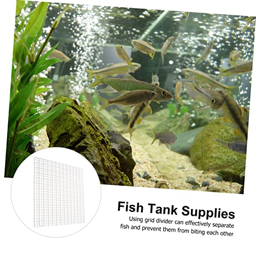 TOYANDONA 1 Set Durable Fish Tank Divider Mixed Breeding Isolation Panel with Suction Cups Cable Ties for Aquarium Supplies Enhances Fish Survival Rate Isolates Aggressive Species