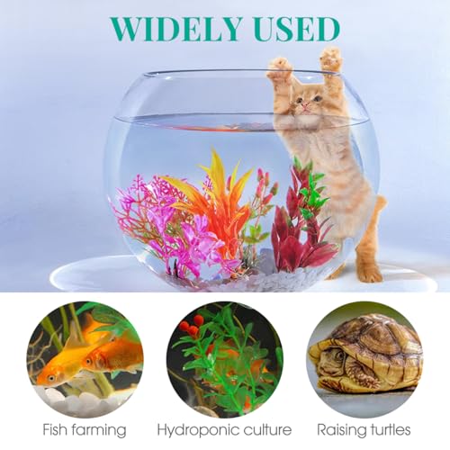 GANAZONO Glass Round Fish Tank 7.87X7.87X6.29 Inch Clear Small Fish Bowl Desktop Aquarium for Goldfish Home Office Wedding Decoration and Hydroponic Vase - size: 20x20cm