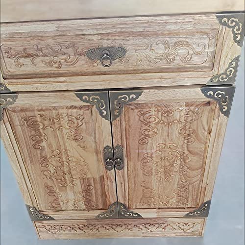 4Pcs Table Corner Protectors, 2.6"x2.6" Antique Bronze Metal Corner Protector, Table Corner Guards, Triangle Corner Decorative, Metal Edge Safety Corner for Wood Furniture Table Boxes Cabinets - color: Antique Bronze