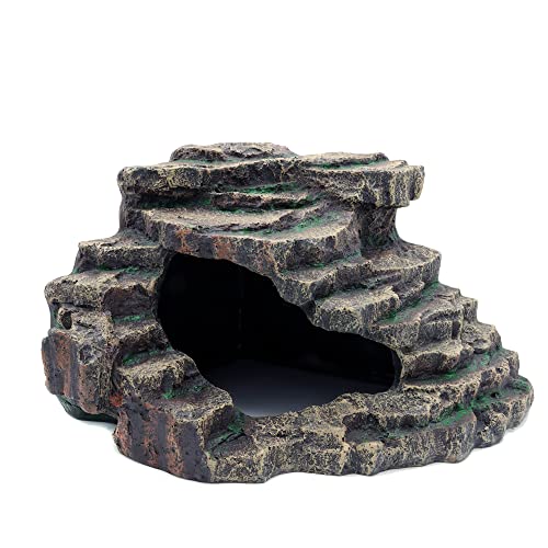 JIHAQUA Bearded Dragon Tank Accessories Extra Large Reptile Hideouts Cave Habitat Decor Bearded Dragon Clothes