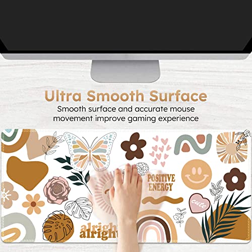 iCasso Desk Mat, Large Gaming Mouse Pad, XXL Desk Pad Stable Rubber Base Mousepad with Stitched Edges, Computer Keyboard Mat for Work, Game, Office, Home -Sticker - color: Sticker