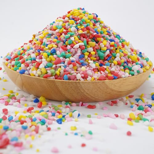 TOYPOPOR 6 lb Decorative Rocks, Mini Rainbow Gravel Pebbles Aquarium Gravel Mixed Color Stones Succulent Cactus Bonsai Gritty Mix Rocks for Top Dressing, Plants, Fish Tank, Lanscaping, Home Decor - color: Mini Rocks, size: 6 lb