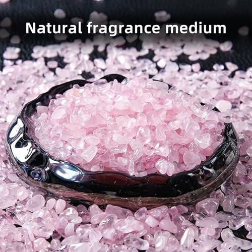 Natural Agate Aquarium Gravel, Fish Tank Rocks and Pebbles, Suitable for Indoor Plants, Colorful Crushed Stones can be Used for vase Filling, Succulent Plant Decoration, DIY Crafts (Pink) - color: pink
