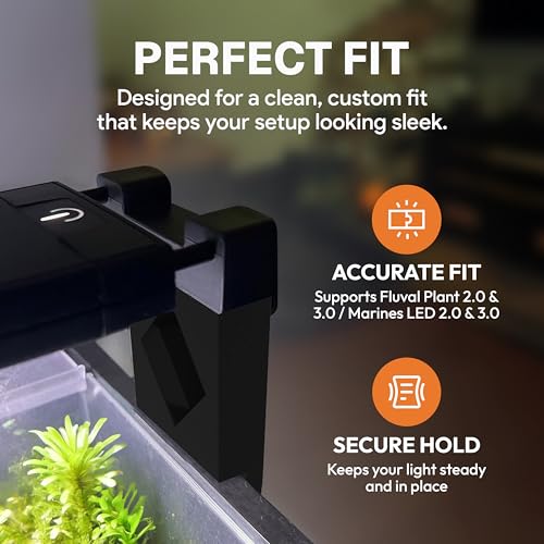 Aquarium Light Risers for Fluval Plant & Marine 3.0 & 2.0 LED | Heat-Resistant Polymer Stand | Toolless Easy Install (3-Inch) - size: 3-Inch