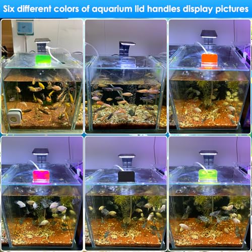 NestBasics 6pcs aquarium lid hinge acrylic fish tank glass canopy handle fish tank hood top cover replacement double tape pull handle
