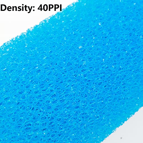 Xiaoyztan 6Pcs 6.0 x 2.5 Inch Aquarium Pre-Filter Sponges Foam Filter Cartridges with 0.8" Hole Diameter (Blue)