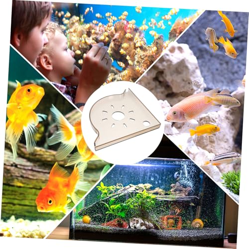Triangle Aquarium Corner Stand Space-saving Organizer for Fish Food and Supplies Multifunctional Desktop Divider for Aquariums Transparent Design for Efficient Storage - color: Light Brown
