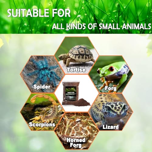 Reptile Soil Substrate Fluffy Small-Strand Reptile Substrate and Snake Bedding Clean Natural Terrarium Bedding for Lizards Snakes Tortoises Tarantulas - color: 1.32gal