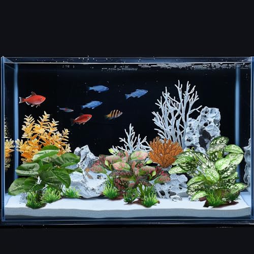2Pcs Reptile Artificial Plants, Terrarium Plants Decorations, Aquarium Fish Tank Plant, Amphibian Habitat Hideout (Style-3) - color: Style-3