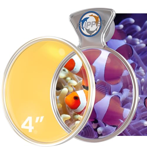 Flipper DeepSee Viewer Clear Orange Filter Attachment for Flipper DeepSee Viewer 4" Magnetic Aquarium Glass Magnifier for Coral Color Correction, Reef Photography and Aquarium Videography - color: Clear, size: STD 4"