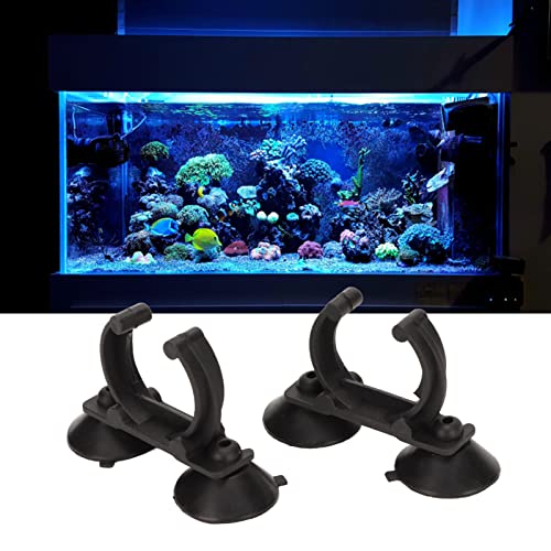 Fish Tank Silicone Suckers Clips for Aquarium Heater, High Insulation Holders, 2pcs